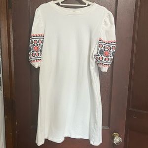 Size large LOFT white sweatshirt dress